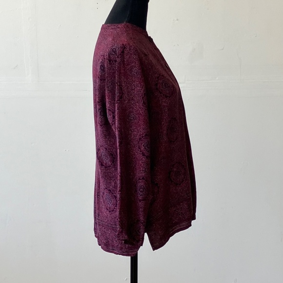 Vintage maroon, magenta and wine colored cropped pants set - Picture 3 of 8